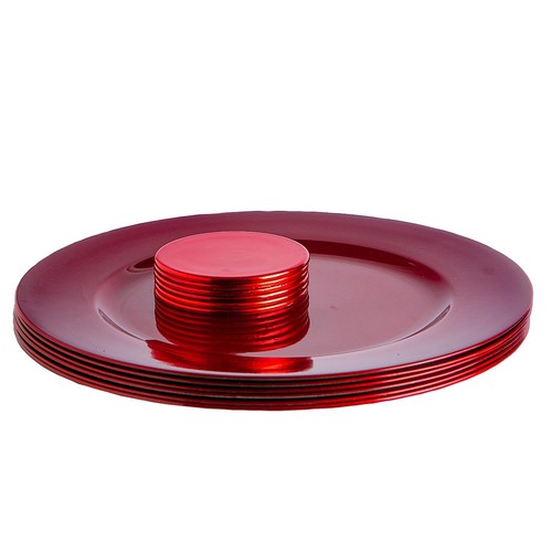 Piece metallic charger - 12,