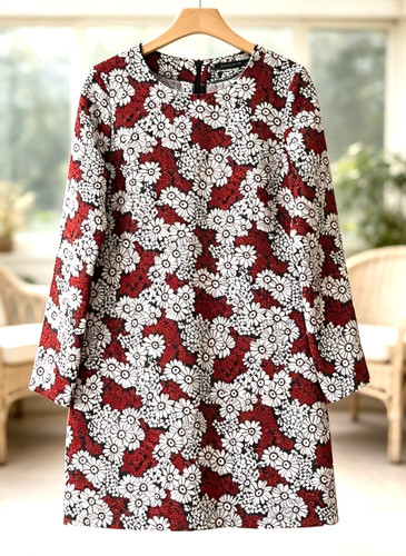 Zara deep red - and, white