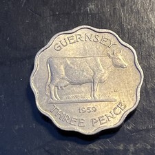 Guernsey Three Pence 1959 as