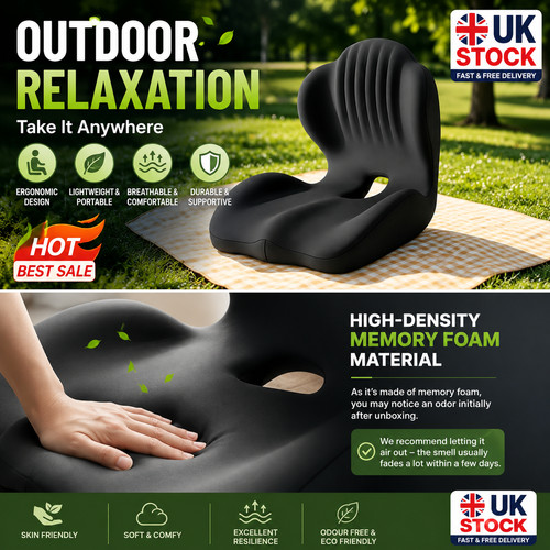 Ergonomic back and - 2-in-1, seat
