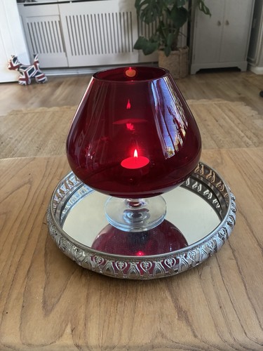 Vintage handblown ruby red - handblown,