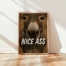 Funny Donkey Wall Art Print