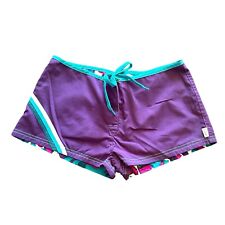 Fat Face Swim Shorts Purple Floral  Size Medium 10 Reversible Great Condition