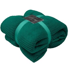 Popcorn Fleece Blanket Throw Double & King Size Cosy Warm Blanket For Sofa Bed