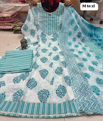 Women blue cotton printed - women’s,