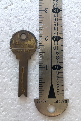 Bell lock key antique slot - antique,
