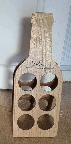 Wooden wine rack holds - wine,