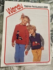 Boys Knitting Patterns DK Jumper With Postman Pat Motif 20-28” Wendy 2262