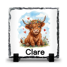 Personalised Highland Cow Rock