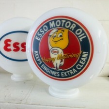 Esso Motor Oil Mini Gas Pump Globe, Oil Petrol and Auto Memorabilia, Man cave