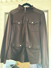 Lauren Ralph Lauren Active Womens Brown Full Zip Jacket Size M 4Front Pockets