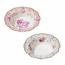 Vintage Style Paper Bowls Pretty Floral Dessert Pudding Bowl Afternoon Tea Party