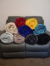 Soft Faux Fur Mink Throw Winter Blanket Bedspread Bed Sofa (Double & King Size)