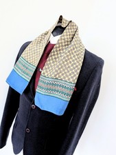 Men's Vintage Paisley Scarf, Gents 60's Silk Evening  Scarf Opera Cravat