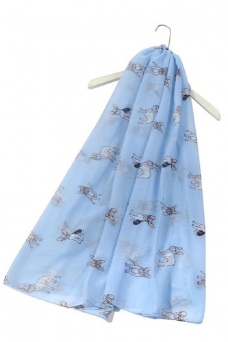 French bulldog print scarf - print,