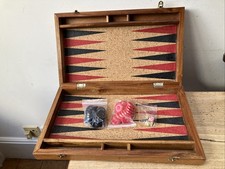Vintage Wooden Backgammon Set