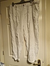 Ladies White Linen Trousers