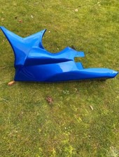 BMW 2013 Gen2 s1000rr belly pan re-sprayed in BMW Lupin Blue