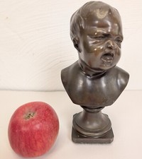 Antique Victorian Sculpture Of Crying Boy By Chardigny Bronzed Spelter 7.5in Ap1