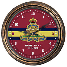 Royal Artillery Clock Personalised Wall Veteran British Military Army Gift AC44