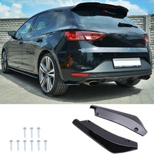 For Seat Leon Cupra R Glossy Black Rear Bumper Diffuser Splitter Spats Canards