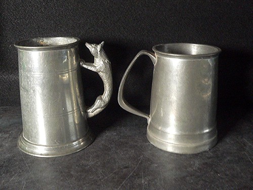 Pair vintage english pewter - of,