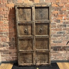 Pair Of Vintage Wooden Door Shutters - Medieval Style - Rustic Feature
