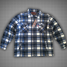 Mens Padded Shirt Sherpa Fur