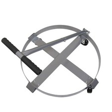 55 Gallon Drum Dolly Trolley with Handle & Caster Wheels (Heavy Duty Oil Barrel)