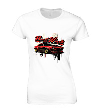 BEAST ON WHEELS LADIES T SHIRT MUSCLE CAR GARAGE CLASSIC CAR FAN GIFT IDEA TOP