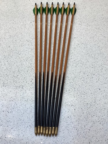 Wooden footed arrows - footed, x8
