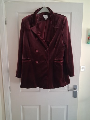 Wine velvet jacket size - size, 16and
