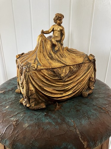 Art nouveau jewelry box casket - art,