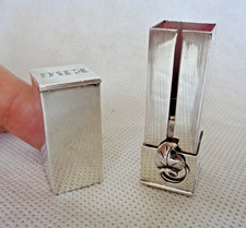 ART NOUVEAU c1910 CONTINENTAL SOLID / STERLING SILVER LIPSTICK / ROUGE HOLDER