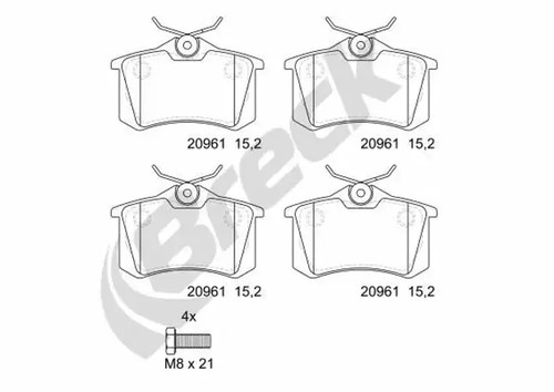 Brake pads 20961 704 00 - pads,