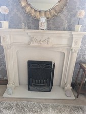 Adams Style Cream Conglomerate Marble Effect Fire Surround