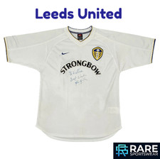VINTAGE LEEDS UTD 2000-02 FOOTBALL SHIRT SMALL ADULT 36-38in (GOOD) Signed