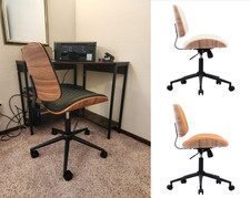 Herman Miller Eames style Swivel Chair Genuine Leather Adjustable Office Chair