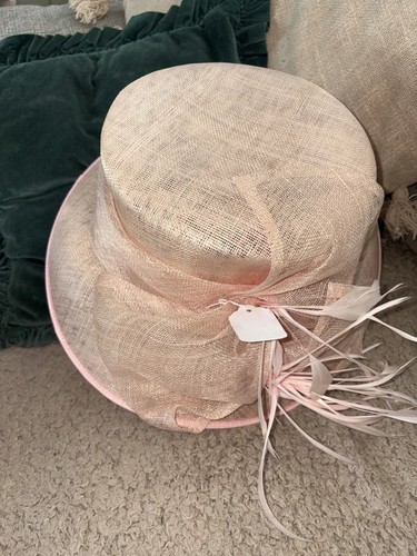 Ladies blush rose wedding - , hat