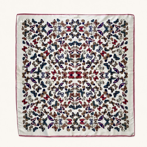Butterfly print square scarf - print,