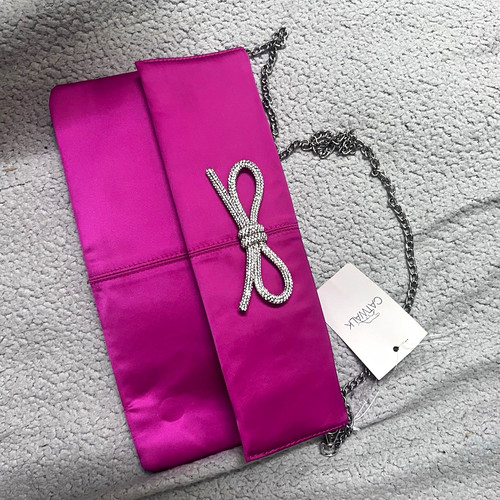 Catwalk pink satin - catwalk, clutch