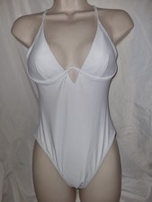 Gorgeous off white NEW LOOK Underwired swimming bathing costume suit size 32C