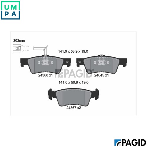 Brake pad set - set,