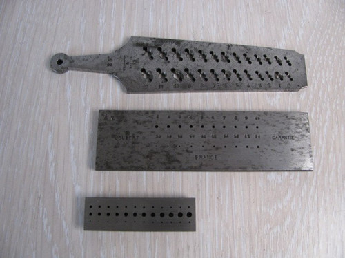 Vintage wire draw plate - wire, set