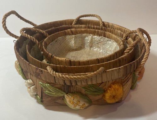 Vintage woven raffia - raffia, straw