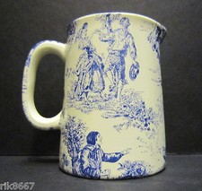 Heron Cross Pottery ROMANCE (BLUE) Chintz English 1/4 Pint Cream Jug