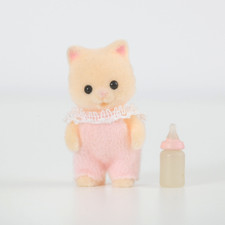 Sylvanian Chantilly Cat baby figure Cream Kitten Rainbow Nursery Calico Critters