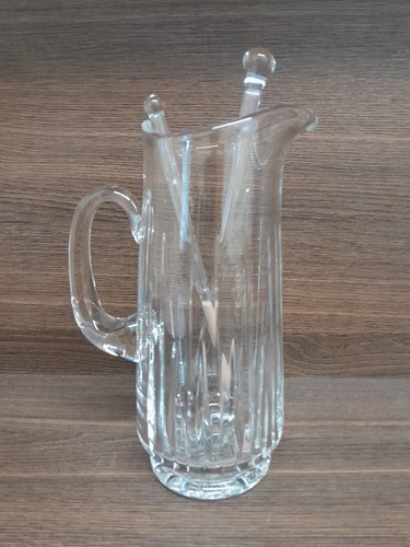 Heavy crystal jug and - jug, two