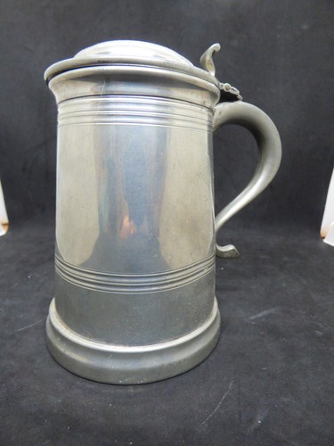 Tankard pewter hinged lid - tankard,