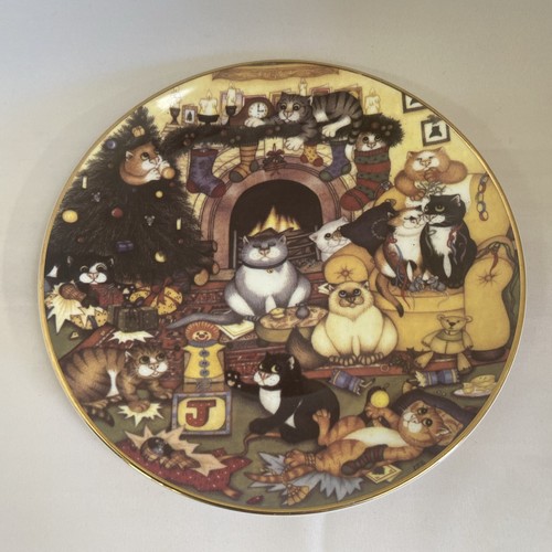 Christmas chaos cat plate - christmas,